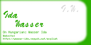 ida wasser business card